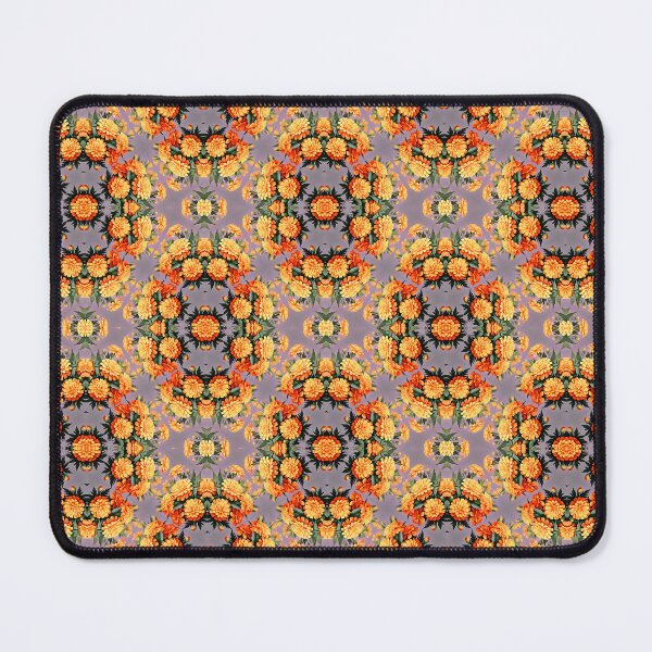 Item preview, Painting of Orange and Green Marigold Flowers Seamless Pattern designed and sold by Petalandfur.