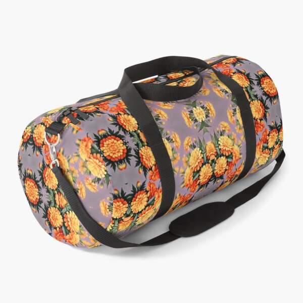 Item preview, Painting of Orange and Green Marigold Flowers Seamless Pattern designed and sold by Petalandfur.
