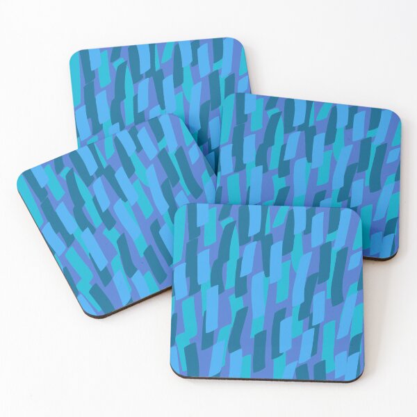 Item preview, cuadro con líneas de tonos azules elegantes designed and sold by ArtKar.