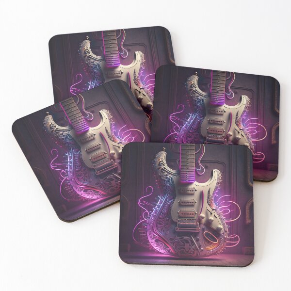 Item preview, Neon Reverberations: Abstract Guitar Symphony designed and sold by iQuorra.