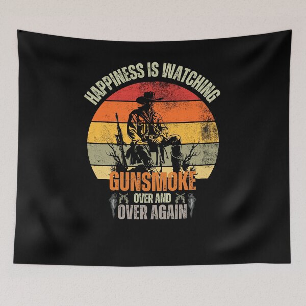 Item preview, Happiness, Is Watching Gun-smoke Over And Vintage Cowboys designed and sold by JustMeStore.