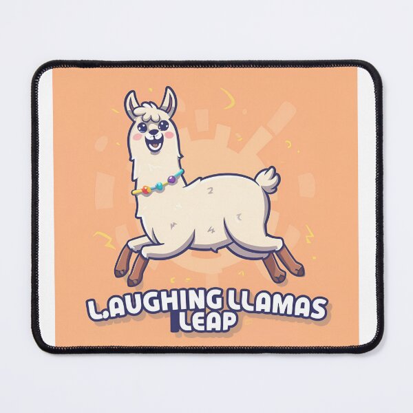Item preview, Laughing Llamas Leap Alliteration Art Print - Lively Llama designed and sold by ArboretumFinds.