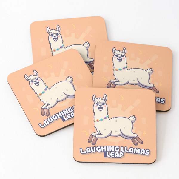 Item preview, Laughing Llamas Leap Alliteration Art Print - Lively Llama designed and sold by ArboretumFinds.