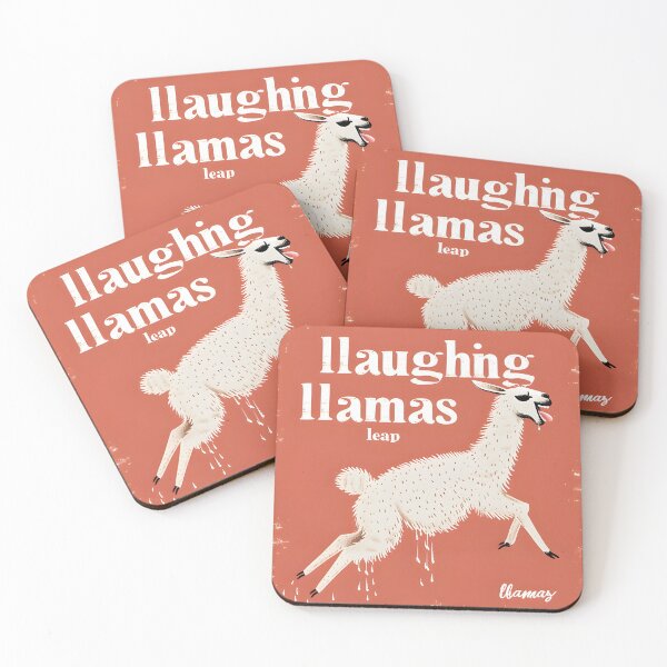 Item preview, Laughing Llamas Leap Alliteration Art Print - Lively Llama designed and sold by ArboretumFinds.