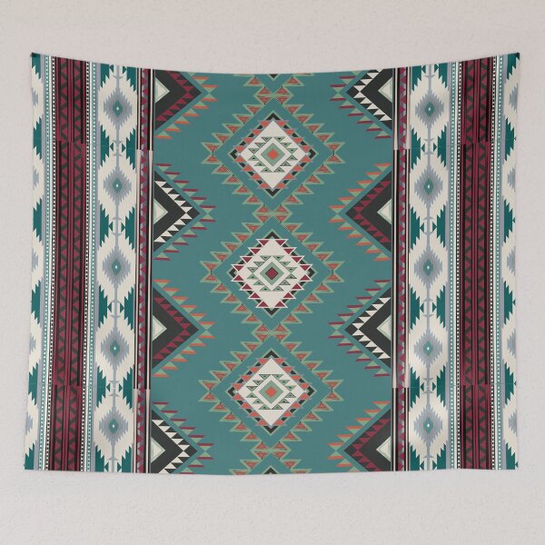 Item preview,  Navajo tribal vector seamless pattern. Native American ornament. Ethnic South Western decor style. Boho geometric ornament. Vector seamless pattern. Mexican blanket, rug. Woven carpet illustration designed and sold by SittipongDesign.