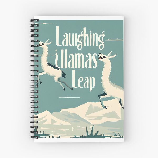 Item preview, Laughing Llamas Leap Alliteration Art Print - Lively Llama designed and sold by ArboretumFinds.