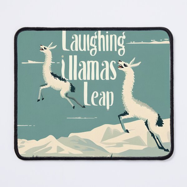 Item preview, Laughing Llamas Leap Alliteration Art Print - Lively Llama designed and sold by ArboretumFinds.