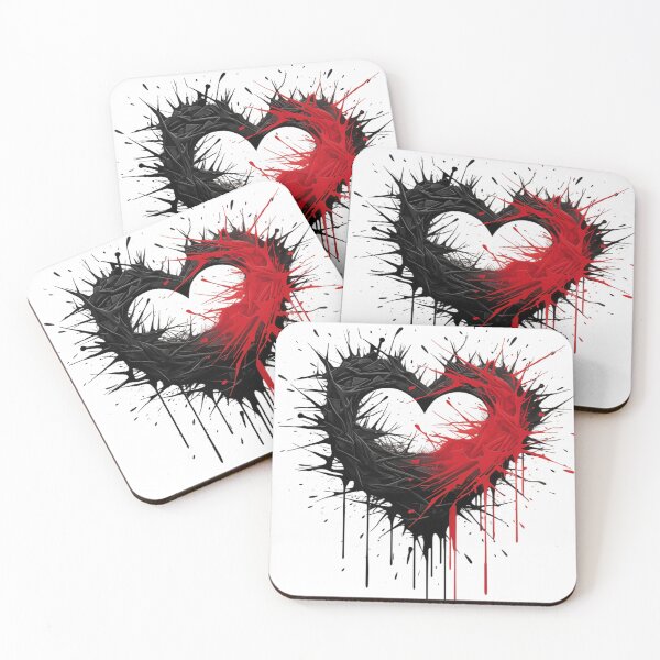 Item preview, "Pierced Sorrow: Expressive Broken Heart Graphic on White Background" designed and sold by Huycao211.
