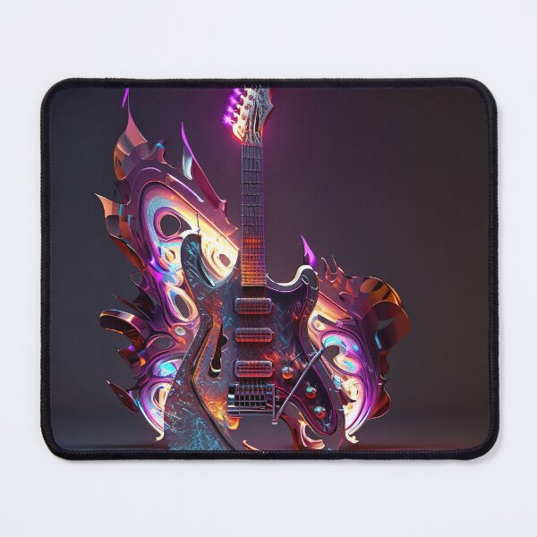Item preview, Neon Reverberations: Abstract Guitar Symphony designed and sold by iQuorra.