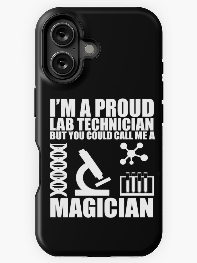 Thumbnail 1 of 4, iPhone Case, Funny Med Lab tech humor scientist mlt Medical Laboratory technician sayings designed and sold by Alexaltay.