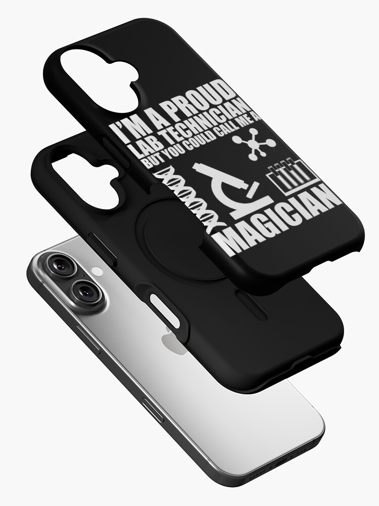 Thumbnail 2 of 4, iPhone Case, Funny Med Lab tech humor scientist mlt Medical Laboratory technician sayings designed and sold by Alexaltay.