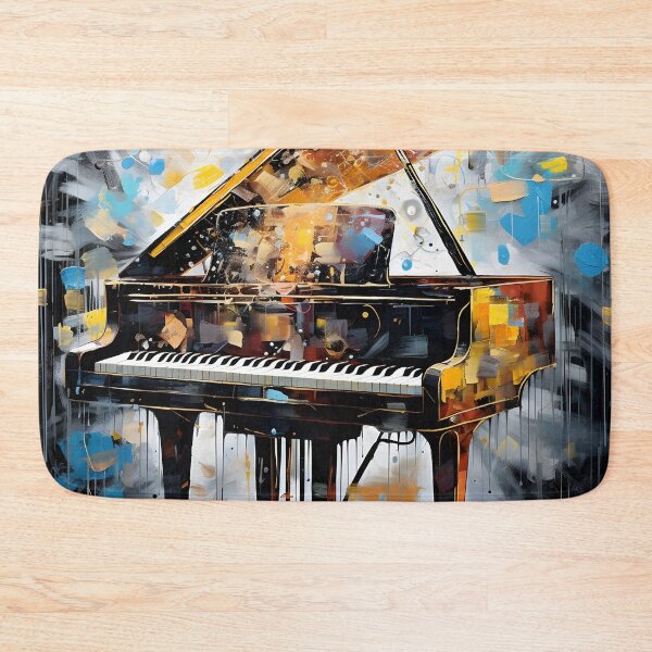 Item preview, abstract grand piano with music notes print designed and sold by dcrc.