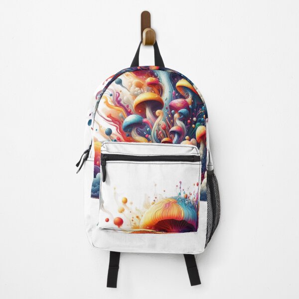 Item preview, "Dreamy Mushroom Burst: Vibrant Fantasy Explosion on White Background" designed and sold by Huycao211.