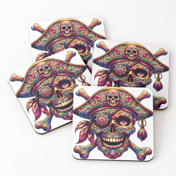 Item preview, Vibrant Pirate Buccaneer: A Chromatic Odyssey" designed and sold by ArtComixHaven.