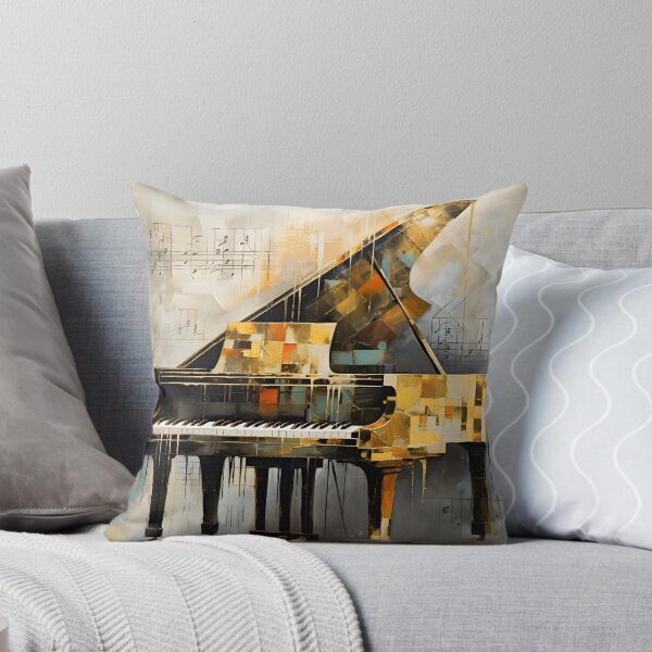 Item preview, abstract grand piano with music notes print designed and sold by dcrc.