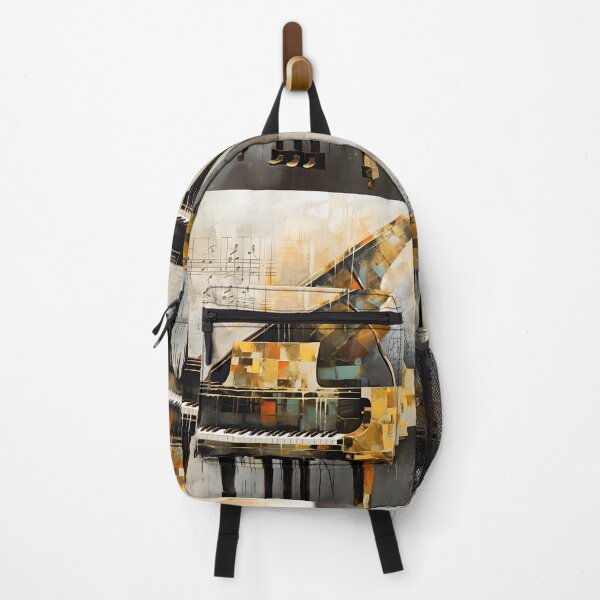 Item preview, abstract grand piano with music notes print designed and sold by dcrc.