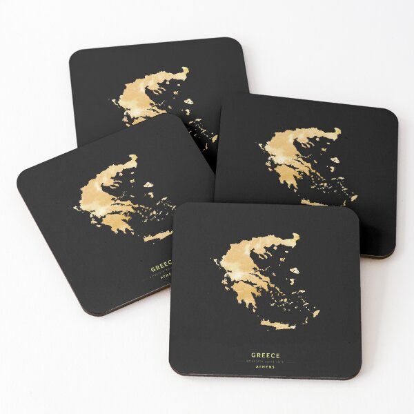 Item preview, Greece map in gold color designed and sold by Jerhus.