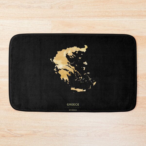 Item preview, Greece map in gold color designed and sold by Jerhus.