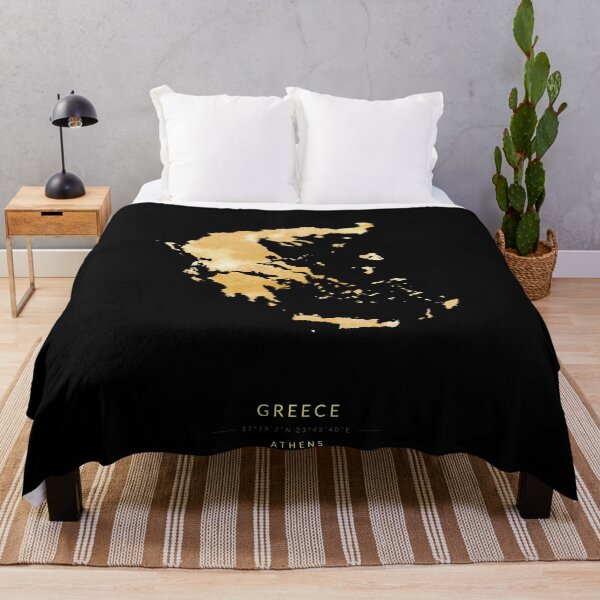 Item preview, Greece map in gold color designed and sold by Jerhus.