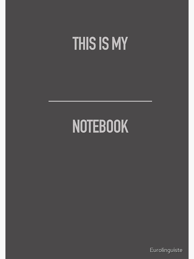 Thumbnail 3 of 3, Journal, This is my Language Notebook Spiral Bound designed and sold by Eurolinguiste.