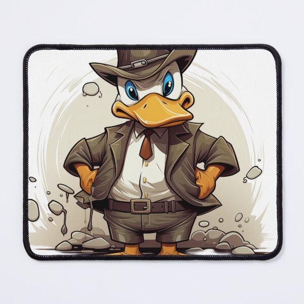 Item preview, "Befuddled Duck in Handcuffs: Whimsical Vector Graphic for a Hilarious Charm on White Background" designed and sold by Huycao211.