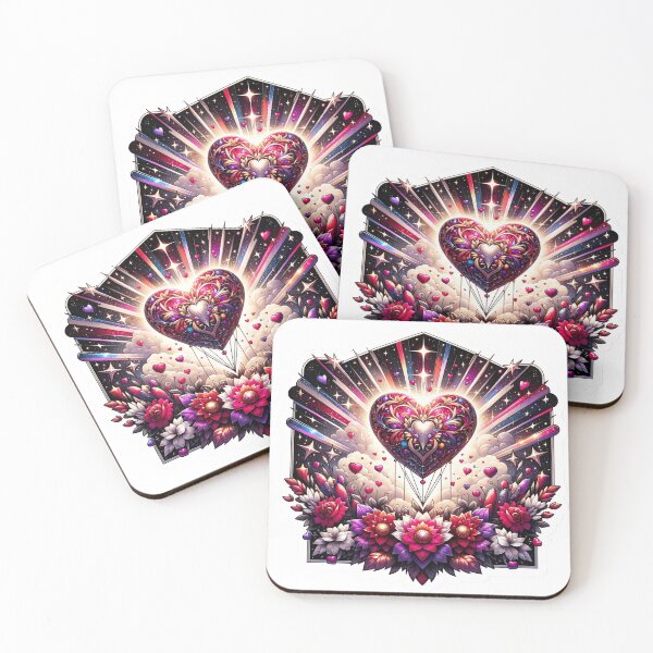 Item preview, Celestial Love Odyssey - Majestic Heart Cosmic Sticker designed and sold by seelya83.