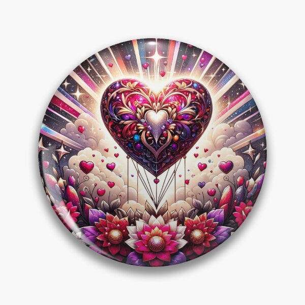 Item preview, Celestial Love Odyssey - Majestic Heart Cosmic Sticker designed and sold by seelya83.