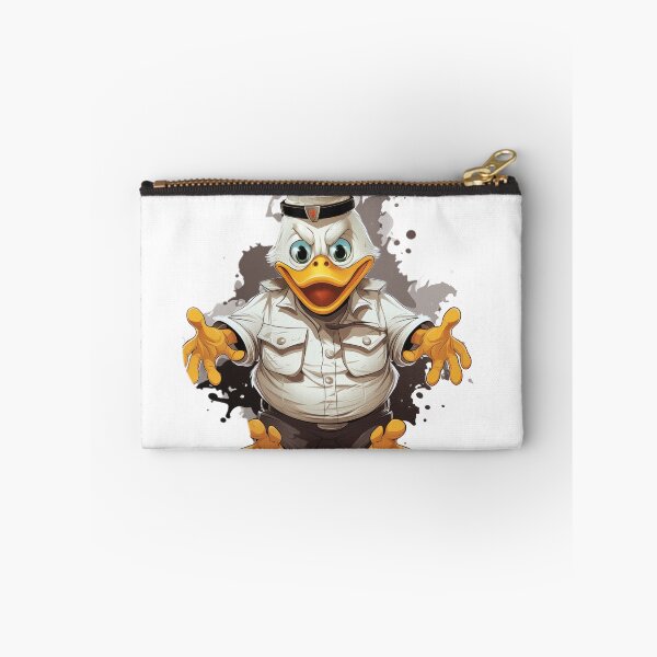 Item preview, "Befuddled Duck in Handcuffs: Whimsical Vector Graphic for a Hilarious Charm on White Background" designed and sold by Huycao211.