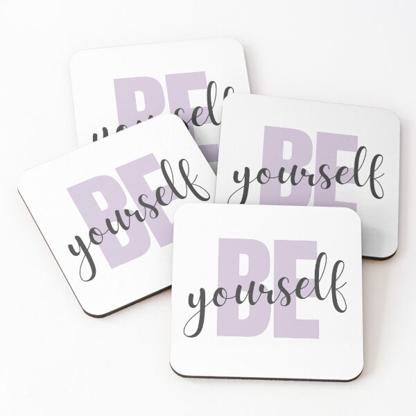 Item preview, Be Yourself Lavender Motivational Typography designed and sold by Cozy-Home10.