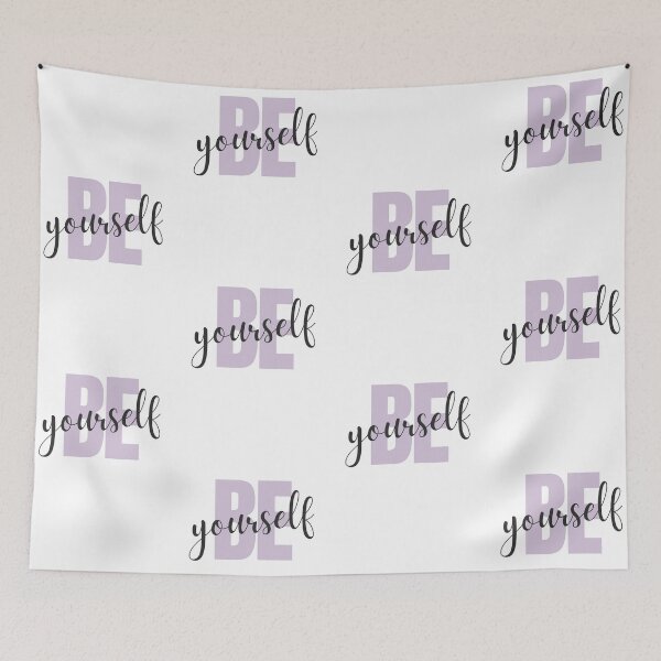 Item preview, Be Yourself Lavender Motivational Typography designed and sold by Cozy-Home10.