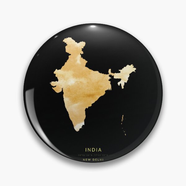 Item preview, India map in gold color designed and sold by Jerhus.