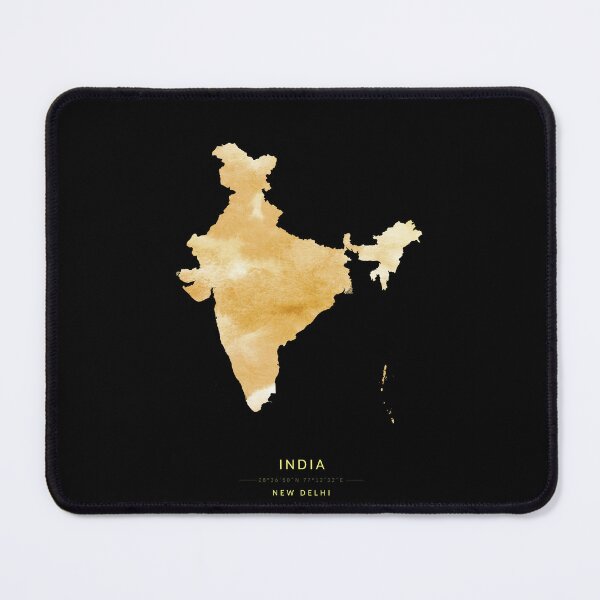Item preview, India map in gold color designed and sold by Jerhus.