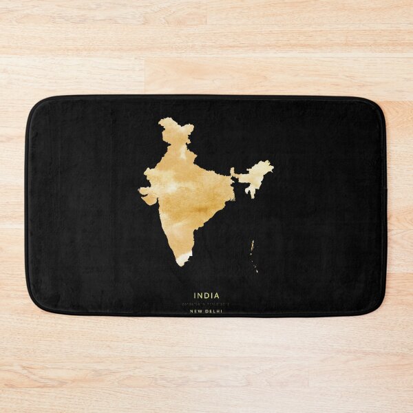 Item preview, India map in gold color designed and sold by Jerhus.