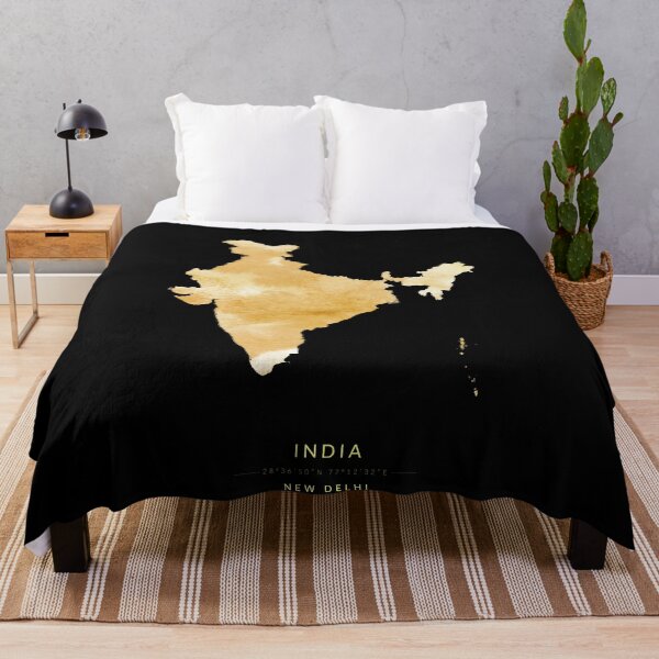 Item preview, India map in gold color designed and sold by Jerhus.