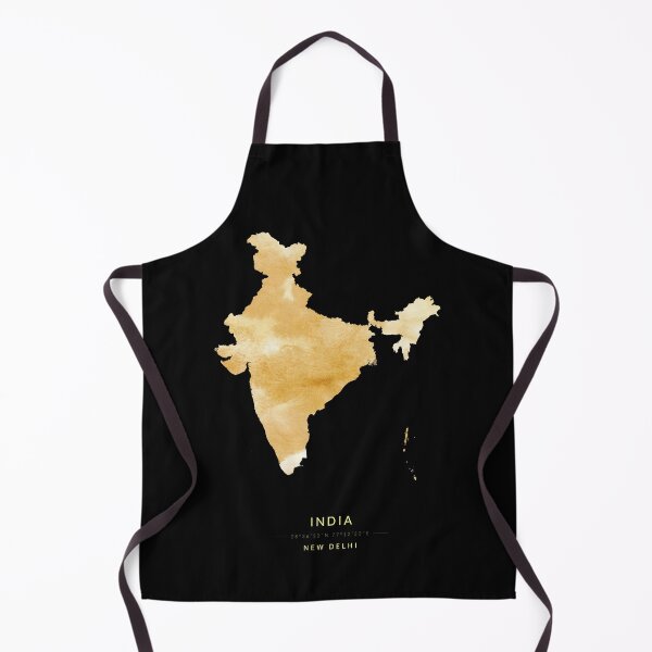 Item preview, India map in gold color designed and sold by Jerhus.