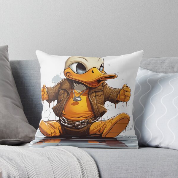 Item preview, "Befuddled Duck in Handcuffs: Whimsical Vector Graphic for a Hilarious Charm on White Background" designed and sold by Huycao211.