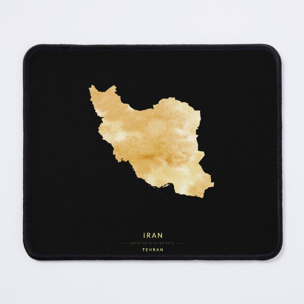 Item preview, Iran map in gold color designed and sold by Jerhus.