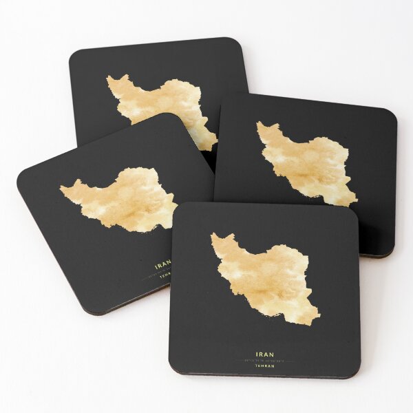 Item preview, Iran map in gold color designed and sold by Jerhus.