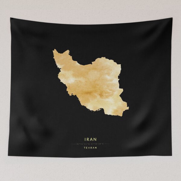 Item preview, Iran map in gold color designed and sold by Jerhus.