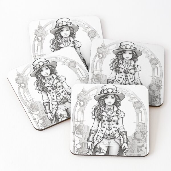 Item preview, Steampunk Clockwork Elegance: Monochrome Majesty designed and sold by ArtComixHaven.