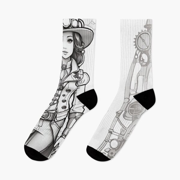 Item preview, Steampunk Clockwork Elegance: Monochrome Majesty designed and sold by ArtComixHaven.
