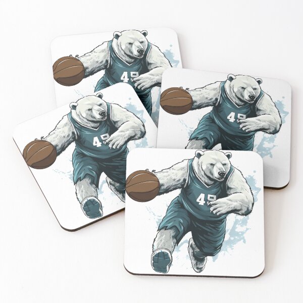 Item preview, polar bear basketball player designed and sold by javierparra.