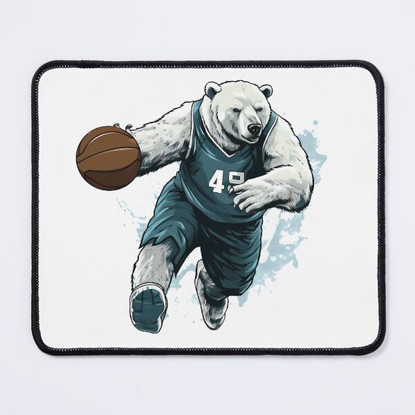 Item preview, polar bear basketball player designed and sold by javierparra.