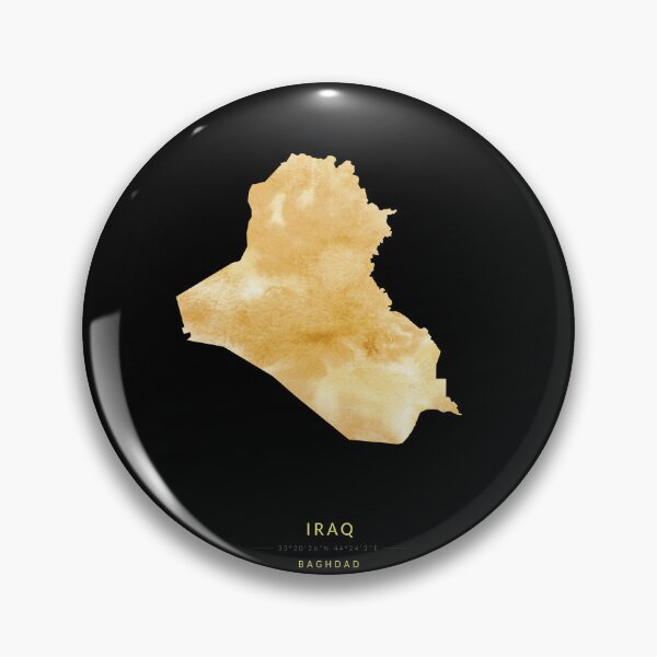Item preview, Iraq map in gold color designed and sold by Jerhus.