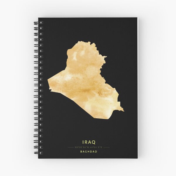 Item preview, Iraq map in gold color designed and sold by Jerhus.