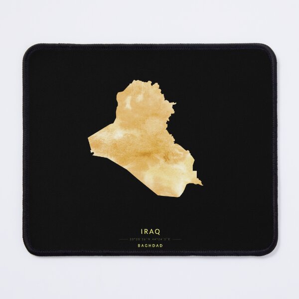 Item preview, Iraq map in gold color designed and sold by Jerhus.