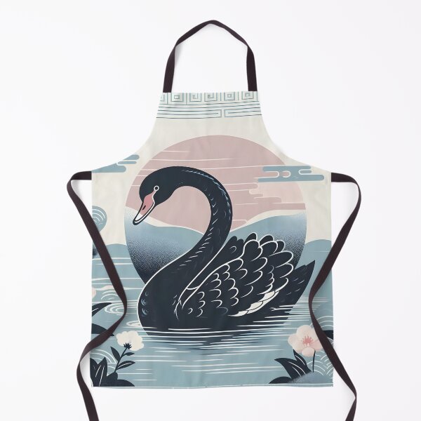 Item preview, Black swan japanese art style designed and sold by RubisLeaf.
