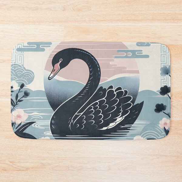Artikelvorschau, Schwarzer Schwan im japanischen Kunststil entworfen und verkauft von RubisLeaf.