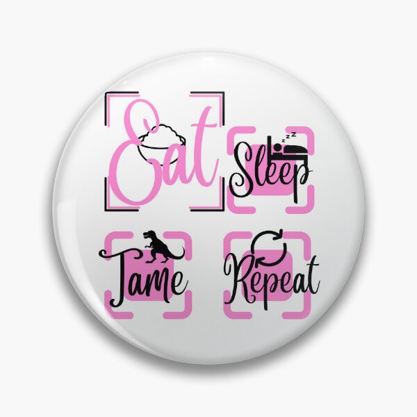Item preview, Eat Sleep Tame Repeat ark survival evolved- Classic black and pink  designed and sold by Whisky1111.