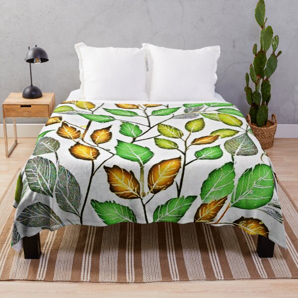 Item preview, Chic Vivid Leaves Pattern designed and sold by Health And Fitness Posts e-Store.